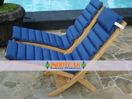 Relax Chair Sets With Cushion Blue Color